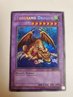 Thousand Dragon MRD-143 Reverse Foil Error Secret Rare Yugioh Unlimited Edition - Image 1