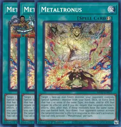 Yugioh! 3x Metaltronus MP25-EN075 Prismatic Secret Rare 1st Ed NM - Image 1