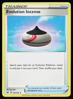 SWSH01: Sword & Shield Base Set Evolution Incense #163/202 POKEMON CARD Uncommon - Image 1