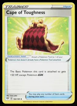 SWSH03: Darkness Ablaze Cape of Toughness #160/189 POKEMON CARD Uncommon - Image 1