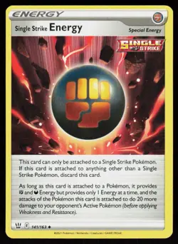 SWSH05: Battle Styles Single Strike Energy #141/163 POKEMON CARD Uncommon - Image 1