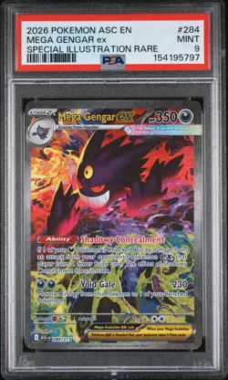 2026 POKEMON ASC EN-ASCENDED HEROES #284 MEGA GENGAR EX PSA 9 - Image 1