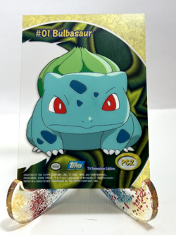 Bulbasaur #01 2000 Topps Pokemon TV Animation Clear Card Series 2 - Image 2