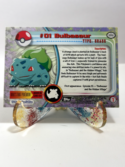 Pokemon Topps Bulbasaur Flame/Teardrop Foil 1999 - Image 2