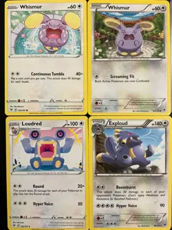 8 whismur loudred exploud pokemon cards Mixed Lot set 🔊📢 - Image 2