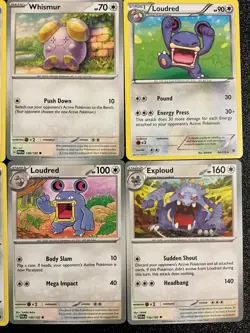 8 whismur loudred exploud pokemon cards Mixed Lot set 🔊📢 - Image 3