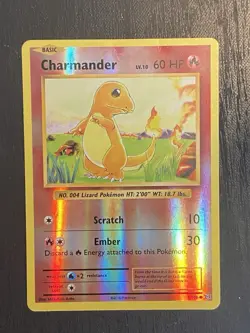 Pokemon TCG Charmander Evolutions Reverse Holo Card 9/108 Common - Image 1