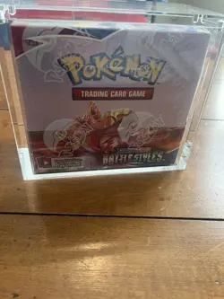 Pokemon Battle Styles booster box sealed 36 packs In Acrylic Case - Image 1