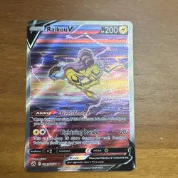 Pokemon Raikou V Ultra Rare Full Art Crown Pokemom Crown Zenith GG41/70 Holo - Image 1
