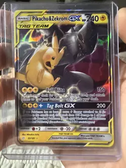 Pokemon TCG Pikachu & Zekrom GX 33/181 Sm-Team Up Holo - Image 1