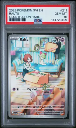 2023 Pokemon Ralts Illustration Rare Svi En-scarlet & Violet 211 PSA 10 GEM MINT - Image 1