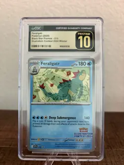 2025 Pokemon Feraligatr Illustration Contest Winner Promo 213 CGC PRISTINE 10 - Image 1