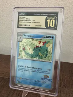 2025 Pokemon Feraligatr Illustration Contest Winner Promo 213 CGC PRISTINE 10 - Image 2