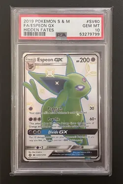 Espeon GX SV60/SV94 PSA 10 Full Art - Pokemon Hidden Fates - Image 1