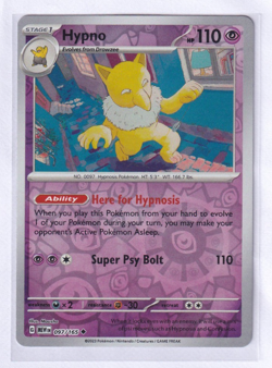 Hypno 097/165 - Pokemon Scarlet & Violet 151 - Reverse Holo - Image 1
