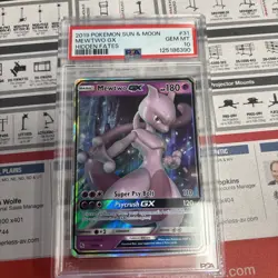 2019 POKEMON HIDDEN FATES MEWTWO GX PSA 10 GEM MINT 31/68 - Image 1