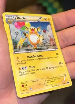 Pokemon Raichu Cosmos Holo Rare Next Destinies 40/99 Stage 1 90HP English 2012 - Image 3