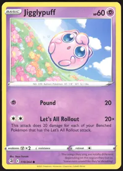 Jigglypuff 110/264 Common Fusion Strike Pokemon Near Mint - Image 1