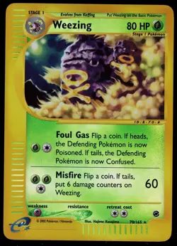 Pokemon 2002 Expedition Base - Weezing - Reverse Holo - 70 - Image 1
