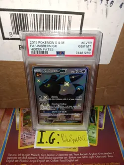 Pokemon 2019 Hidden Fates Umbreon Gx SV69 PSA 10 Gem Mint - Image 1