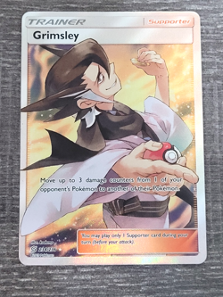 Pokemon Card Grimsley 234/236 Unified Minds Rare Full Art Trainer Light Play - Image 1