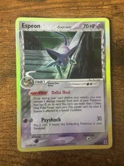 Pokemon TCG Espeon EX Delta Species 4/113 Holo Rare LP - Image 1