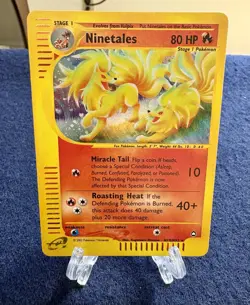 Pokemon Ninetales Aquapolis Holo Rare 2002 H19/H32 English Card ~ NEAR MINT ~ - Image 1
