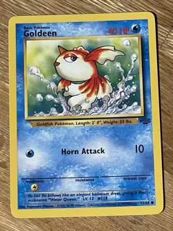 1995, 96, 98 base set Pokemon card Goldeen #118 53/64 - Image 1