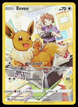 Eevee TG11/TG30 Holo Brilliant Stars Trainer Gallery Pokemon Card - Image 1