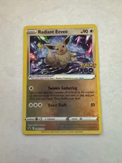 Pokemon: Radiant Eevee SWSH230 Pokemon GO Black Star Promo Card NM/M - Image 1