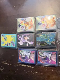 Pokemon Card Sleeves & Dice Lot Eevee Mewtwo Lucario Zoroark Multicolor TCG - Image 3