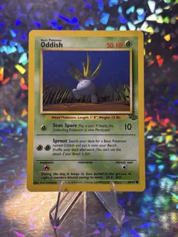 Pokemon TCG Jungle Oddish Card 58/64 Regular Unlimited WOTC LP Condition - Image 1