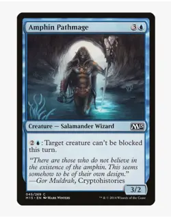 MTG Amphin Pathmage #45 Magic 2015 (M15) Magic Card In Protective Sleeve - Image 1