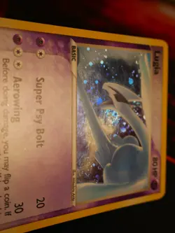 MP/HP Pokemon (Holo) LUGIA Card POP SERIES-5 Set #2/17 Cosmos Swirl Foil Promo#1 - Image 5