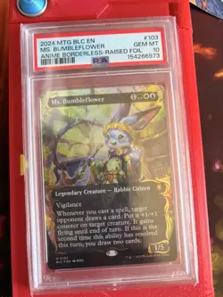 2024 MTG BLC | ANIME BORDERLESS-RAISED FOIL #103 MS. BUMBLEFLOWER PSA 10 - Image 2