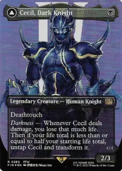 MTG-Cecil Dark Knight/Cecil Redeemed Paladin-*Borderless Foil*- FIN Set N/M 380 - Image 1