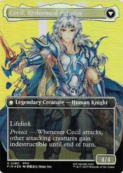 MTG-Cecil Dark Knight/Cecil Redeemed Paladin-*Borderless Foil*- FIN Set N/M 380 - Image 2