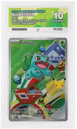 Pokemon Bulbasaur 037 Promo First Partner Illustration ACE 10 Perfect Subs #85 - Image 1