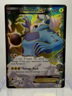 Pokemon Thundurus EX (98 Full Art) Ultra Rare XY - Roaring Skies 98/108 LP - Image 2