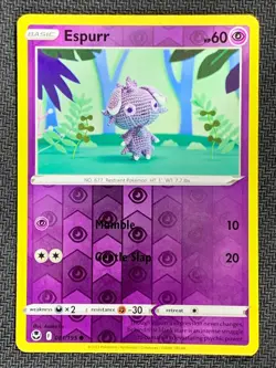 Espurr 081/195 Common Silver Tempest Pokemon Card 2022 Reverse Holo - Image 1