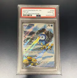 Pokemon TCG Piplup 098/094 Me02 Phantasmal Flames Illustration Rare Holo PSA 10 - Image 1