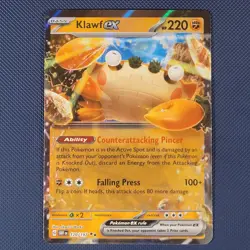 Klawf ex 120/197 - Obsidian Flames - Rare Holo Pokemon Card - NM - Image 1