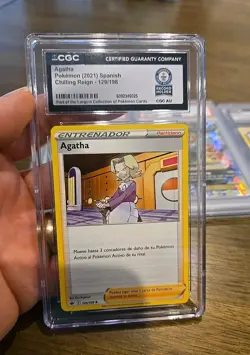 1/1 Guinness World Record Holder 2021 Pokemon Agatha Chilling Reign #129 CGC Sp - Image 1