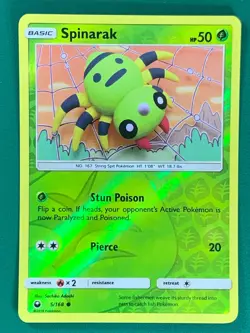 Spinarak 5/168 Common Reverse Holo SM Celestial Storm Pokemon TCG - Image 1