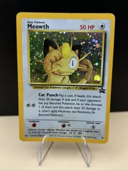 Pokemon TCG Meowth 10/53 Wotc Promo Holo MP - Image 1