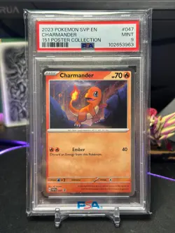 Charmander SVP Black Star Promo 047 151 Poster Collection PSA 9 MINT Pokemon - Image 1