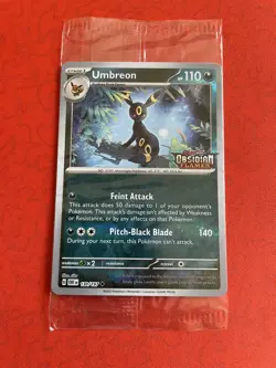 Pokemon Umbreon 130/197 Obsidian Flames Promo Stamped Reverse Holo Card Sealed - Image 1
