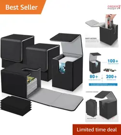 Ultimate 4-Pack Card Holder Box with Magnetic Snap Closure for Trading Cards - Image 1