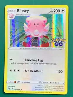 Blissey 052/078 Holo Rare Pokemon GO - Image 1