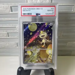 2025 POKEMON SIMPLIFIED CHINESE CBB3 C-GEM PACK VOL 3 #07 MEOWTH PSA 10 - Image 1
